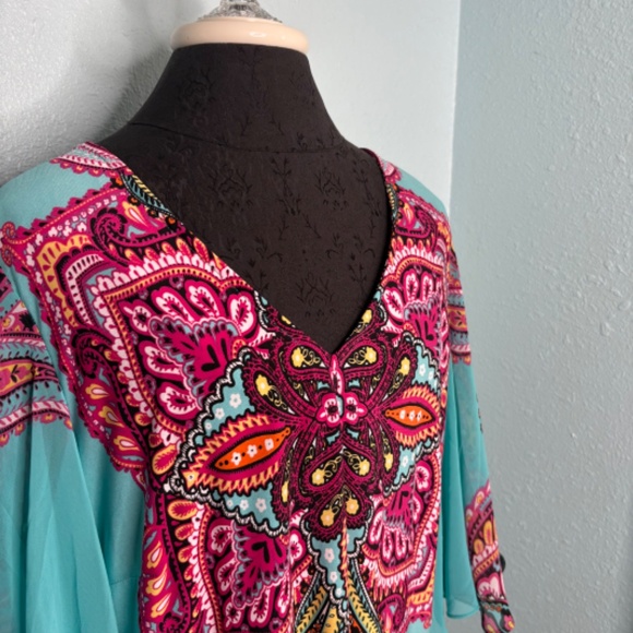 MSK Colorful Shirt Dress - Picture 4 of 11